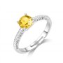 Philip Jones Bague de Naissance réglable de Novembre (Topaze) créée avec des Cristaux de Zircondia®