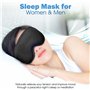 MSC Masque de sommeil 100% occultant pour homme et femme – Masque de sommeil sans pression avec tissu doux pour la peau et desig