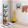 Porte Ballon Basket, Rangement Ballon Vertical, 4 Niveaux Support Ballon Foot, Porte Ballon Basket Amovible, Organisateur D'équi