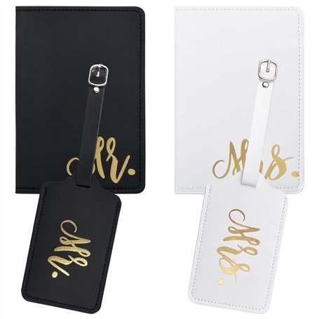 Lot de 4 Étiquettes de Bagage Étiquettes d'identification de Valise Étiquettes d'étiquette de Sac à Main Étiquettes de Valise de