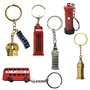 Souvenirs Lot de 6 porte-clés avec symbole de Londres - Porte-clés souvenir de Londres - Bus 3D Big Ben - Cabine téléphonique -