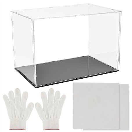 Belle Vous Vitrine Acrylique Rectangulaire Transparente - Grande Boite Vitrine de Protection 30x20x20cm Anti-Poussière pour Obje