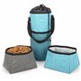 BELLE VOUS Sac de Voyage pour Chien avec Gamelles Eau et Nourriture - Sac a Friandise et Accessoires - Pochette avec Gamelle Pli
