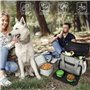 BELLE VOUS Sac de Voyage pour Chien avec Gamelles Pliables - Sac de Transport avec Poches Multifonctions - Rangement Accessoires