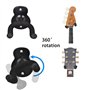 YUNYU Lot de 2 supports muraux pour guitare avec matériel de montage, noir
