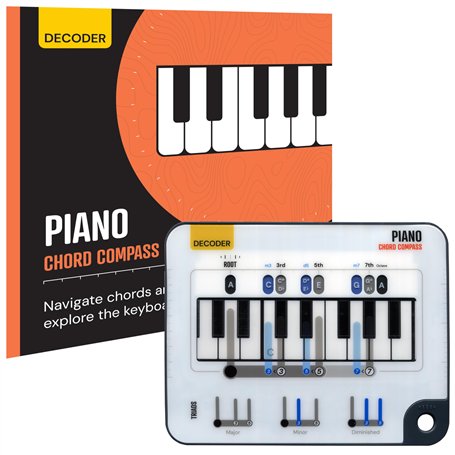 Decoder Boussole d'accords de piano Outil d'apprentissage pour explorer les accords et le clavier
