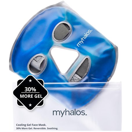 MyHalos® Masque Visage Froid - Masque Soin Froid et Compresse Chaude Dégonfle Peau et Yeux – Soin Visage Idéal pour Soulager Str