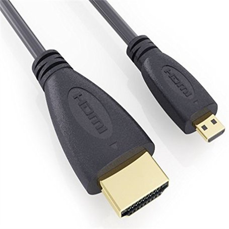 Câble micro HDMI haut débit (type D) vers HDMI (type A) – Câble pour connecter une caméra ASUS EEE PAD MEMO à une TV