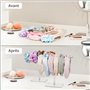 Winter Shore Rangement Accessoires Cheveux en Acrylique (Lot de 2) - Porte Serre Tete Transparent pour Bandeaux Épais & Fins, Ch