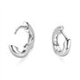 MIORE Boucles d’Oreilles pour Femme| Créoles en Argent Sterling 925 |Boucles d’Oreilles avec Pierres de Zircones 0.60 Ct | Créol
