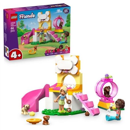 LEGO Friends 42665 L'Aire de Jeux des Chiots - Jeu Créatif pour Fille des 4 Ans - Toboggan