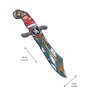 Liontouch - Couteau Pirate - Capitaine Rayure Rouge | Jouet en Mousse d'imitation avec Motif de crâne | Armes sûres et Armure de