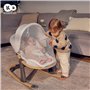 Kinderkraft ELSU Transat Bébé 2en1 evolutif, 0-9kg, Balancelle dès la naissance, Moustiquaire, Avec 2 jouets, Légère et pliable,