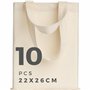 POLHIM Lot de 10 petits sacs en toile de jute 145 g/m² - Dimensions : 22 x 26 cm - Idéal pour peindre - Naturel