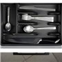 Vilde Range-couverts pour tiroir - Organiseur de cuisine avec 5 compartiments - Noir - 36 x 25,5 x 6 cm.