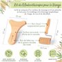 MagicBeech - Rouleau Massage Visage et Planche en Bois - Kit Maderotherapie | Masseur Visage Appareil Massage Visage Anti-Âge | 
