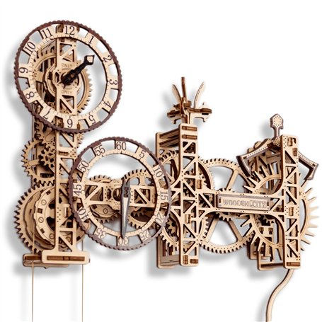 WOODEN.CITY Puzzles 3D en Bois pour Adultes - Puzzle Adulte Maquette en Bois À Construire DIY - Loisirs D'horloge pour Adultes H