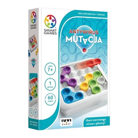 Smart Games - Jeu pour 1 joueur - Jeu solo - Mutation antivirus - 60 tâches - Pour enfants à partir de 7 ans - Jeu de voyage