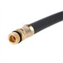 BIlinli Pneu de voiture Tuyau de gonflage d'air 1/4 "Tube de caoutchouc fileté mâle automatique Auto-verrouillage Mandrin Jauge 