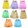 JZK 8 Pcs Multicolore Hawaiian Soie Simili Fleurs Hula Jupe pour Filles/Femmes Hawaïen Luau Party Hawaii Accessoire de Fête