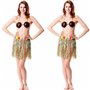 JZK 8 Pcs Multicolore Hawaiian Soie Simili Fleurs Hula Jupe pour Filles/Femmes Hawaïen Luau Party Hawaii Accessoire de Fête