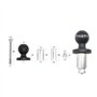 fivekim Base en Aluminium en Caoutchouc Moto Vélo Montage Fourche Tige Base avec Rotule pour RAM Mont pourBoule Adaptateur Moto 