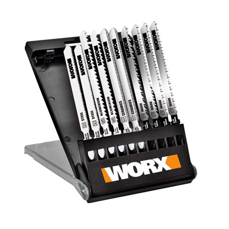WORX - Lot de 10 lames de scie sauteuse multifonction - WA8106 (compatible avec les scies sauteuses WORX WX550