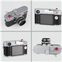 Haoge THB-M24S Griffe en métal pour appareil photo Leica M Typ240 M240, M-P Typ 240 M240P, M Typ262 M262, M-D Typ 262 Argenté