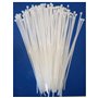 Lot de 100 serre-câbles blancs transparents - En plastique - Longs et résistants à la traction de 18 kg - Auto-bloquants - Pour 