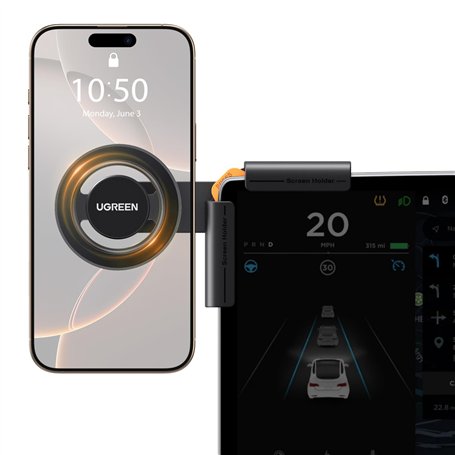 UGREEN Support Téléphone Voiture Écran pour MagSafe Tesla Model 3 Y Porte Smartphone Voiture Magnétique Compatible avec iPhone 1