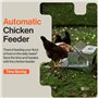 SuperHandy Chicken Feeder Automatique Capacité de 9 kg (20 lb) Nourrit 6 à 12 Volailles/Volailles Jusqu'à 10 Jours Garde au Sec 