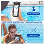 SYNCWIRE Pochette Étanche Smartphone -Lot de 2- Housse Imperméable Téléphone IPX8 Touch Sensible Pochette Portable Étanche pour 