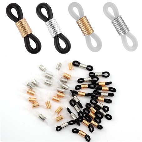 LUTER 40 Pièces Attache Lunette de Chaînes de Lunettes Réglables Extrémités