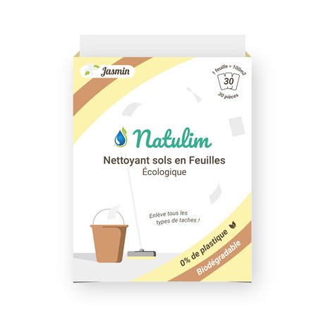 Natulim - Nettoyant pour Sols en Éco-Feuilles (30 utilisations) | Nettoyant Écologique pour Sols