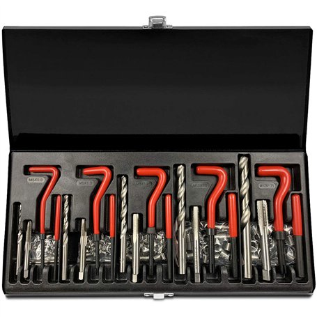 BestsQ 131 pièces Set de réparation de filetages Foret Gaines Helicoil M5 M6 M8 M10 M12