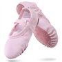 Chaussure De Ballet en Cuir Ballerine Demi Chaussures De Danse Yoga Gymnastique Pantoufles à Semelle Fendue pour Filles Femmes E