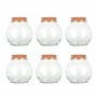 Magic Season Bouteilles en Verre Décoratives avec Bouchons en Liège (100 ml Bouteilles Sphériques / 6 Pièces)