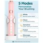 Brosses à Dents Électriques Soniques Adultes avec 8 Têtes - Brosse à Dents Électrique avec Étui de Voyage, 5 Modes et IPX7, Bros
