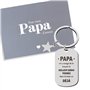 Cadeau Papa 1Pc Porte Clé en Métal Texte à Deux Côté Idée Cadeau Fête Père Anniversaire Noël pour Papa avec Carte Voeux Envelopp