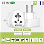 LENCENT 2X Adaptateur Universel vers France FR pour la Connexion d'appareils étrangers, par ex. UK Anglaise Angleterre, USA Amer