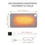 UOHHBOE Coussin Chauffant Couverture Chauffante Électrique 30x60cm Tapis Chauffant Lavable en Machine avec Télécommandes 9 Te...