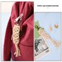 be in your mind 3pcs Porte-clés Bohême Style Macramé Sac Tressé Charmes Porte-clés avec Gland Ornements Suspendus Décoration pou