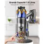 550W/45KPA Aspirateur Balai sans Fil 65min, 1.6 L Aspirateur sans Fil Puissant avec Rechargeable Support Mural, Brosse Anti-Enmê