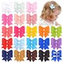Lot de 40 barrettes à cheveux en ruban gros-grain pour filles