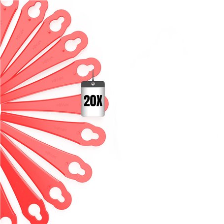 Florabest 20 lames en plastique pour tondeuse à gazon sans fil FAT 18 B3 - LIDL IAN 273039 – FAT 18B3/FAT18B3/Matériau PA6