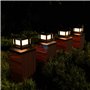 Lampes de Poteau de Chapeau Solaires Extérieures 2 Modes