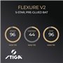 STIGA Flexure V2 Raquette de Ping-Pong, Raquette de Tennis de Table 5 étoiles, Revêtements STAR5 approuvés par l'ITTF, Prise Erg