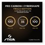STIGA Pro Carbon Plus Cybershape Truls Edition Raquette de Ping-Pong 5 étoiles, Sweet Spot Plus Grand, Technologie Touch Carbon,