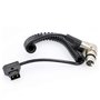 Drri connecteur D-Tap mâle vers XLR 4 broches femelle à angle droit câble spiralé pour ARRI Alexa Camera moniteur