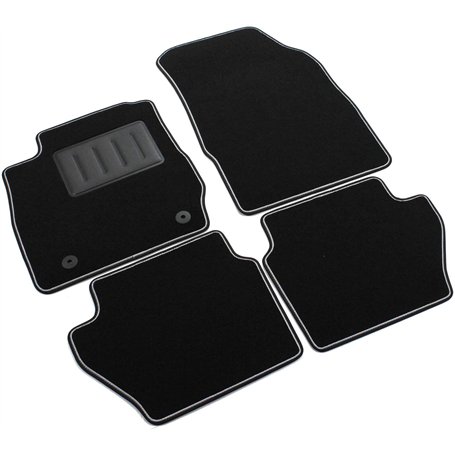 ilTappetoAuto by Fabbri 3 - SPRINT01302 Tapis de Voiture en Moquette Noire antidérapante sur Mesure Compatible avec Fiesta Mk7 d
